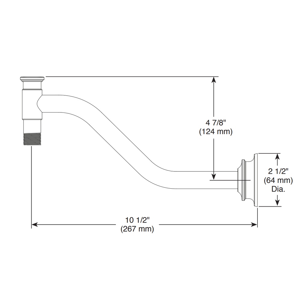 Brizo RP100325SL Invari Shower Arm And Flange
