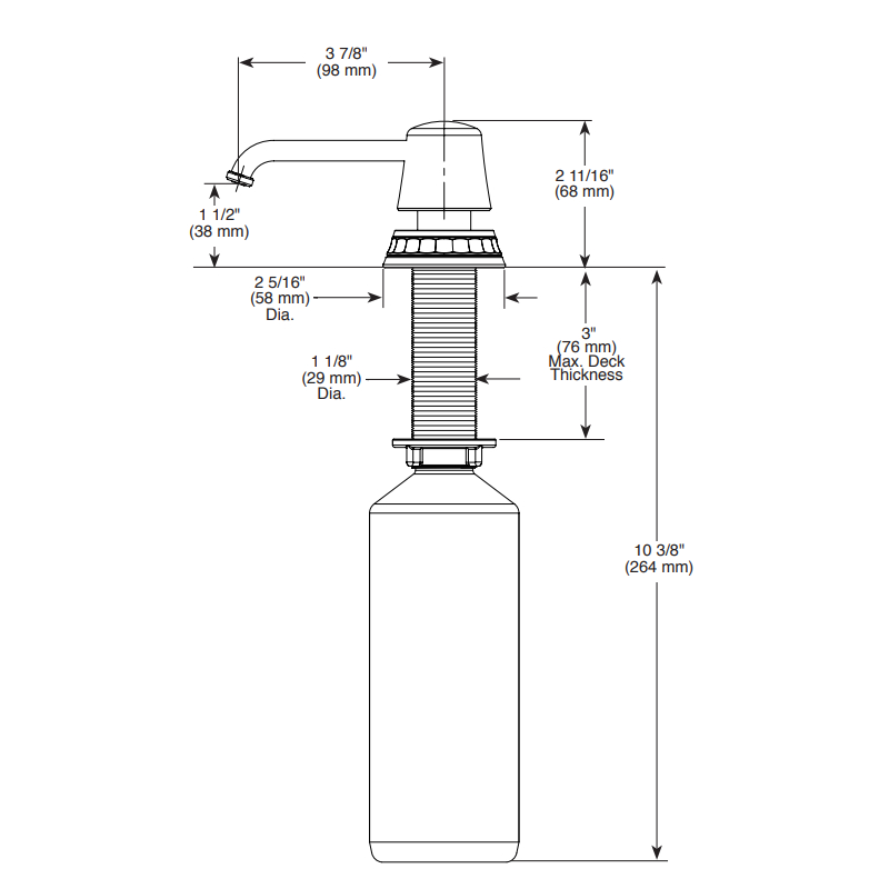 Brizo RP101658SL Tulham Soap Dispenser