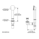 Brizo RP43140PG Toe-Operated Bath Waste