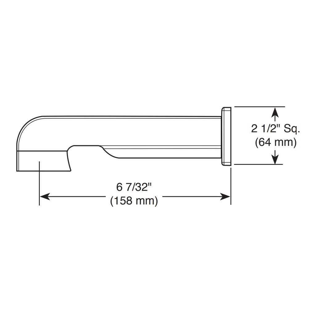 Brizo RP64084PN Tub Spout