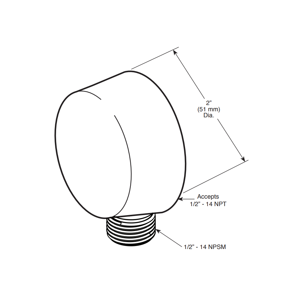 Brizo RP70614BN Wall Elbow & Gasket