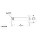 Brizo RP70764GL Virage 6" Arm & Flange (Square) D Flange