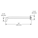 Brizo RP71648NK European 15" Shower Arm And Flange