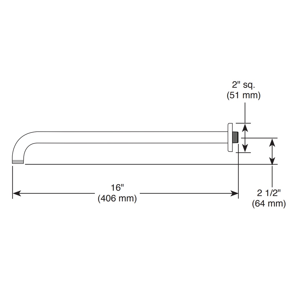 Brizo RP71650RB Siderna Shower Arm And Flange