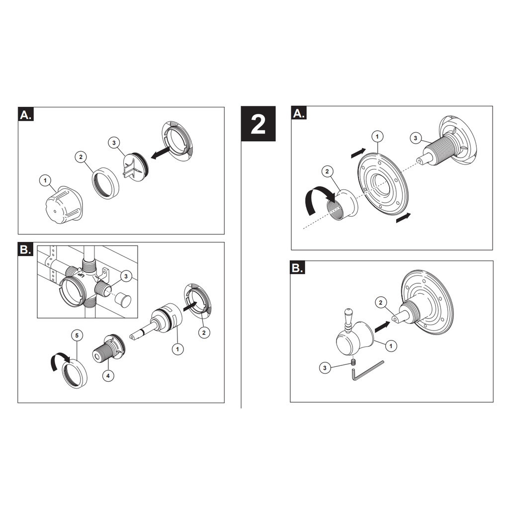 Brizo RP72124 3-Function Non-Shared Diverter Cartridge