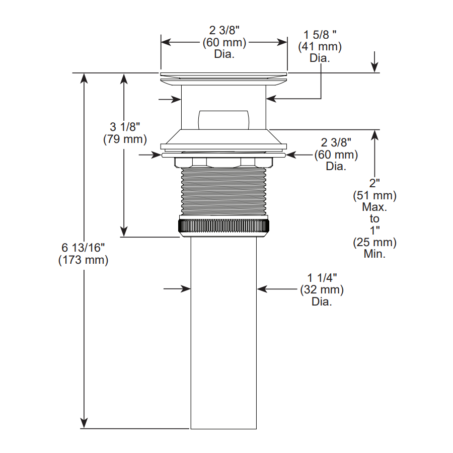 Brizo RP72412PN Grid Strainer With Overflow Polished Nickel