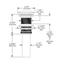 Brizo RP72413PN Push Pop-Up - Less Overflow