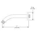 Brizo RP74448BNX Kintsu Shower Arm And Flange