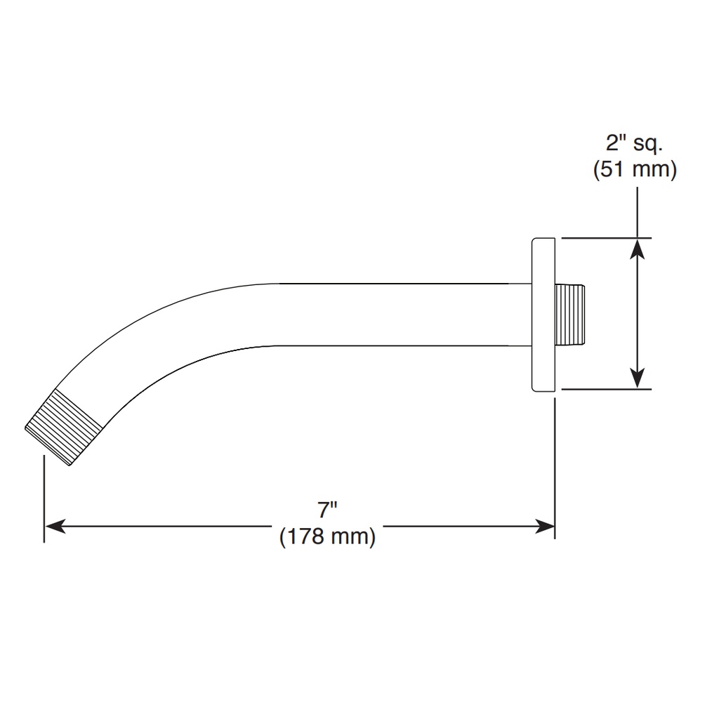 Brizo RP74448GL Kintsu Shower Arm And Flange