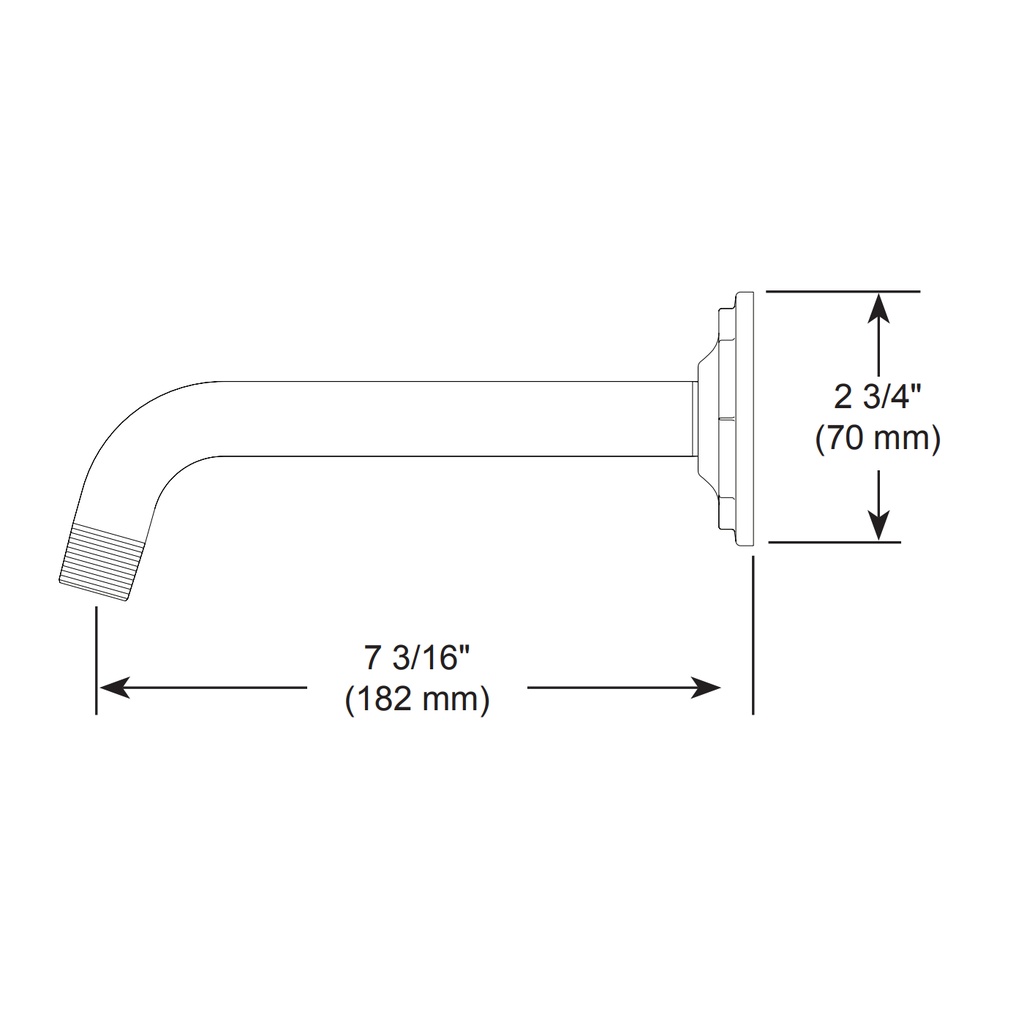 Brizo RP78580RB Rook Shower Arm And Flange