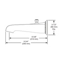 Brizo RP78581GL Rook Tub Spout - Pull-Up Diverter