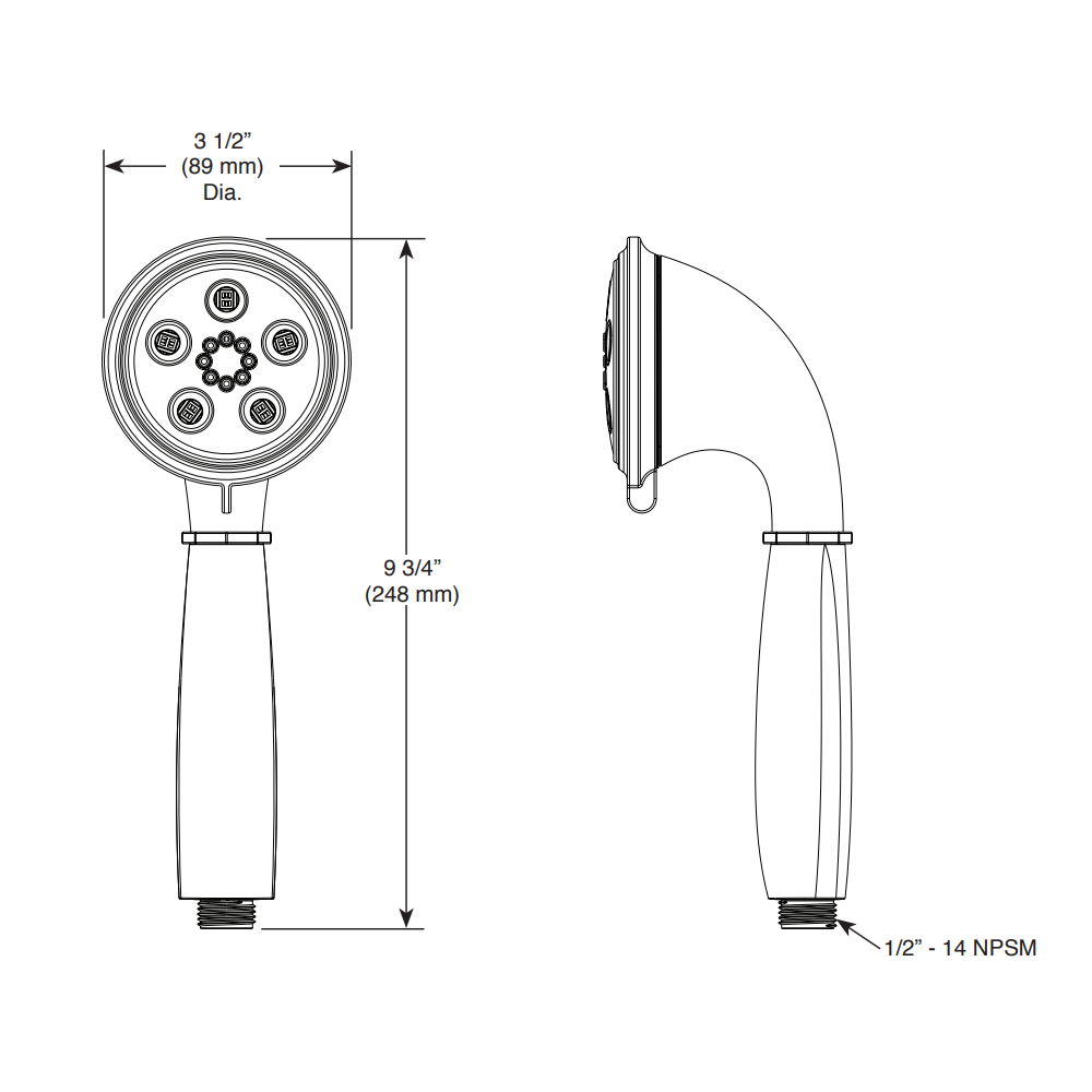 Brizo RP81079PC Rook Handshower Assembly