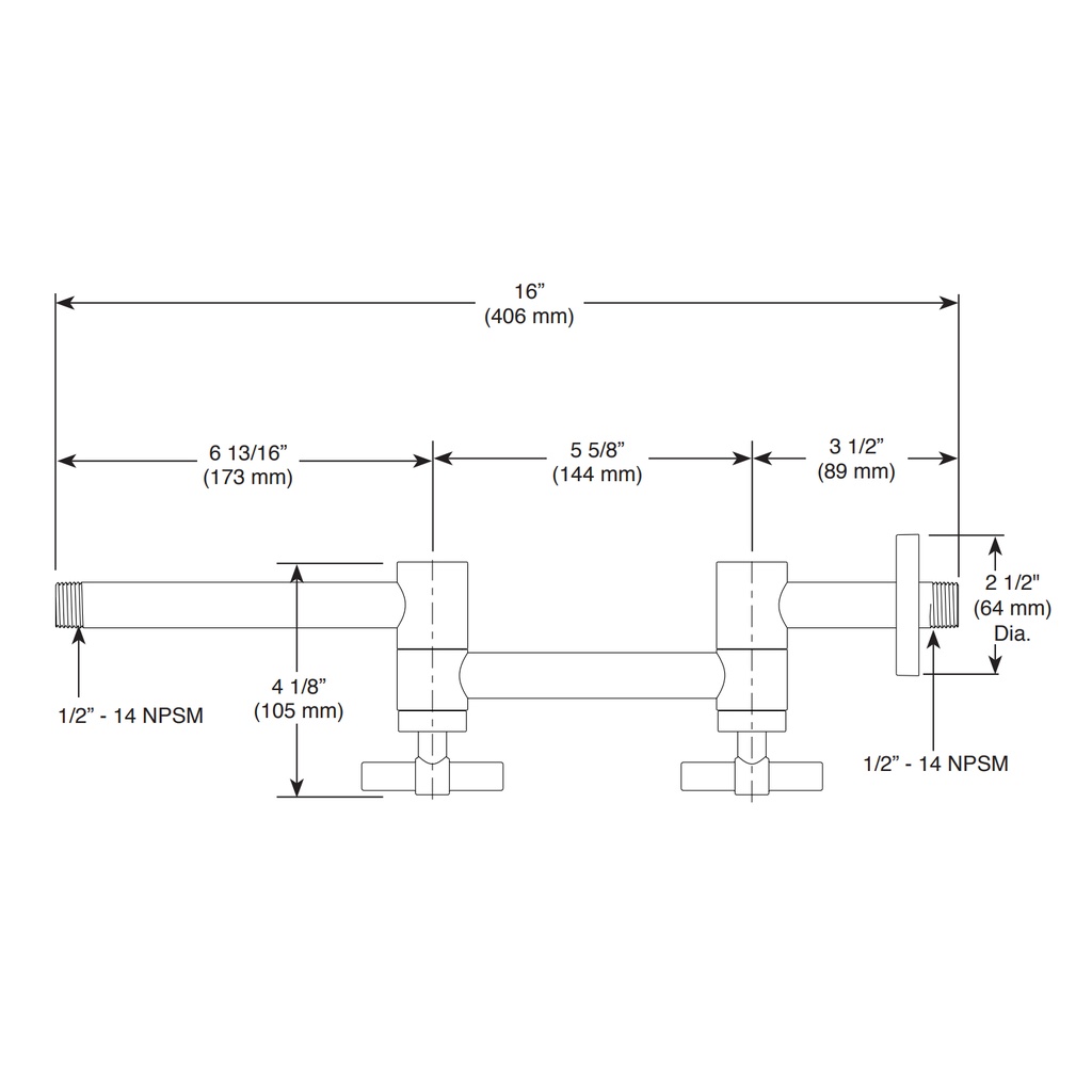 Brizo RP81434PN Litze Shower Arm And Flange