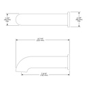 Brizo RP81435PN Litze Tub Spout - Non-Diverter