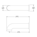 Brizo RP81438GL Odin Tub Spout - Pull-Down Diverter