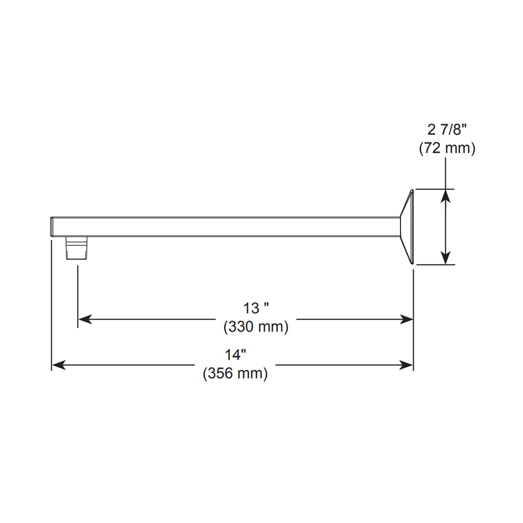 Brizo RP90243BL Vettis Shower Arm And Flange