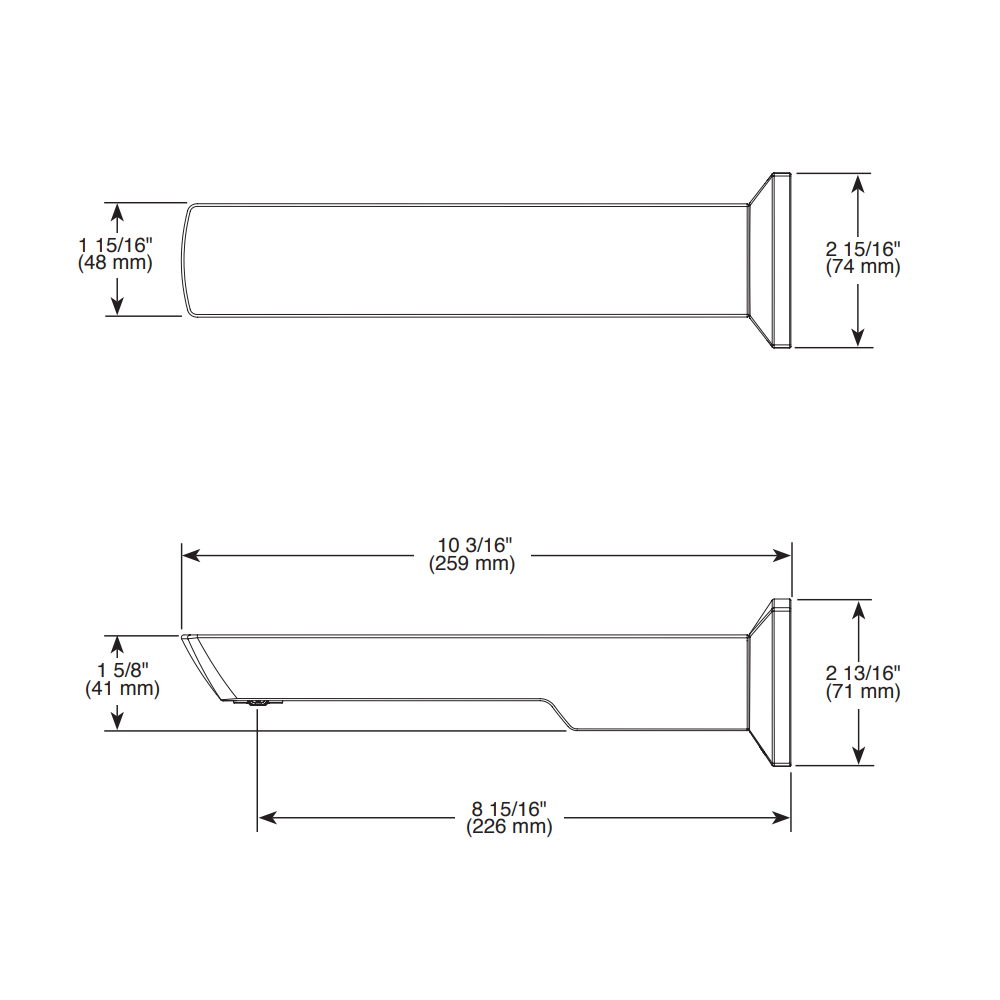 Brizo RP90567NK Vettis Non-Diverter Tub Spout
