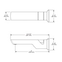 Brizo RP90568BL Vettis Diverter Tub Spout