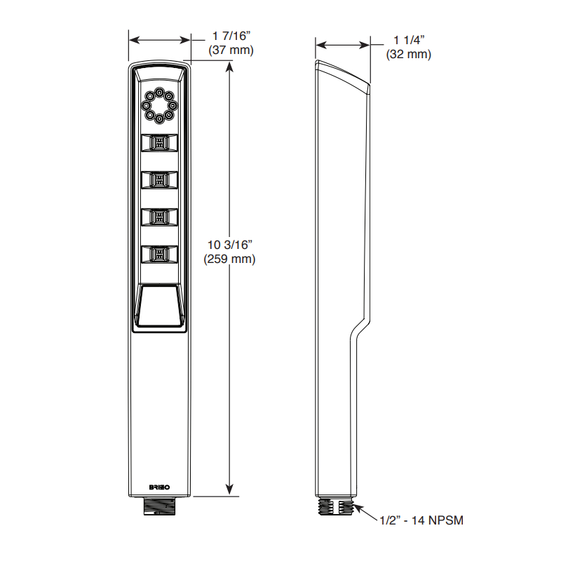 Brizo RP92007PG Vettis Hand Shower