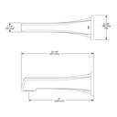 Brizo RP92041PC Levoir Non-Diverter Tub Spout