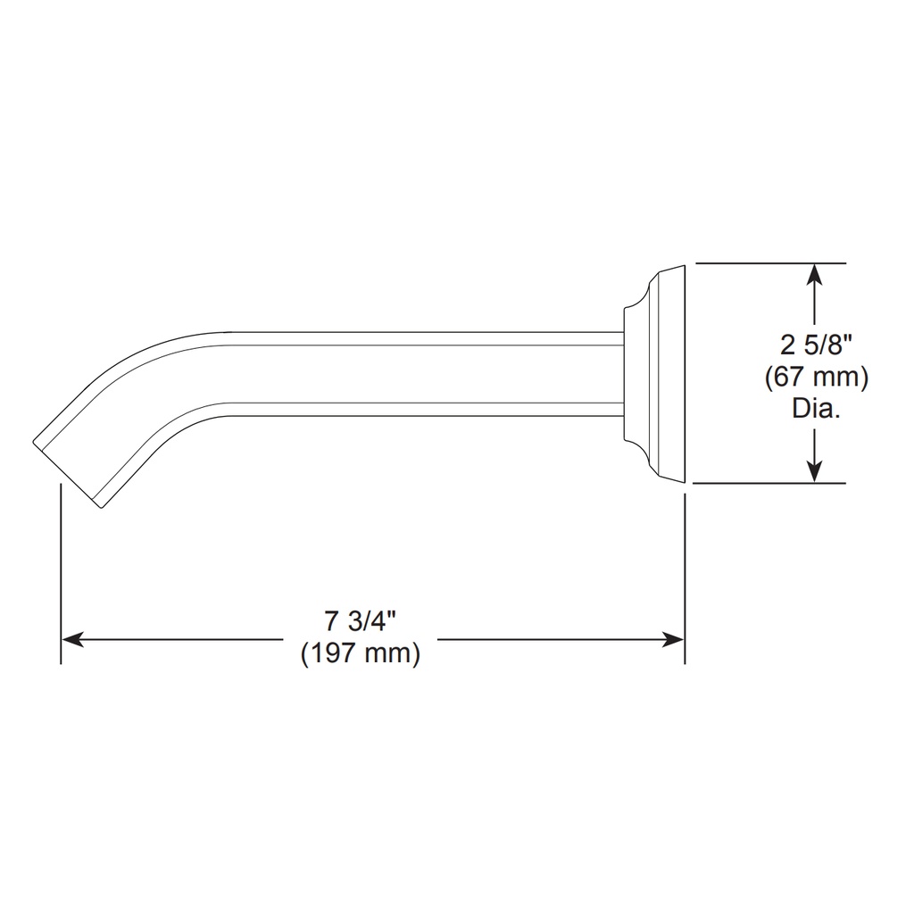 Brizo RP92044PN Levoir 7 1/2" Shower Arm And Flange