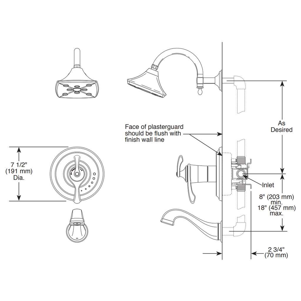 Brizo T60085-PC Charlotte Valve Only - Medium Flow