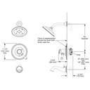 Brizo T60405-PC Baliza Tub/Shower Medium Flow