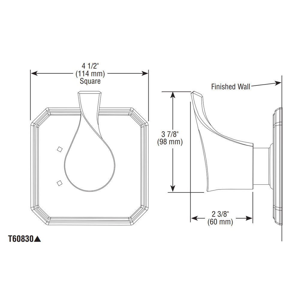Brizo T60830-GL Virage 3-Setting Diverter Trim