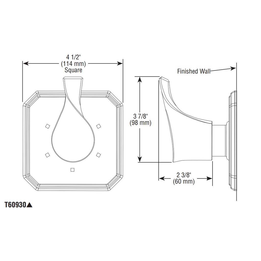 Brizo T60930-RB Virage 6-Setting Diverter Trim