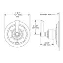 Brizo T60961-PC Rook 6 Setting Diverter Trim