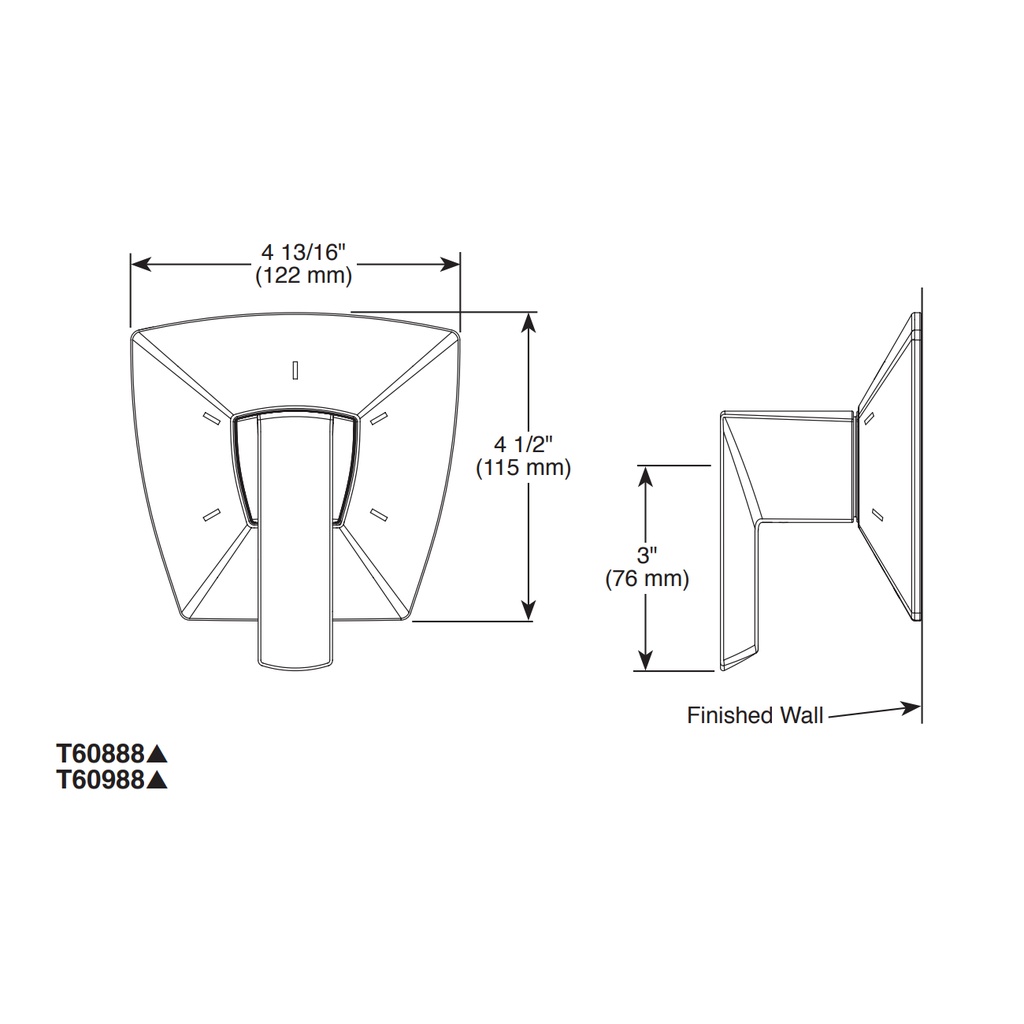 Brizo T60988-BL Vettis 6 Setting Diverter Trim