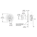 Brizo T60P061-GL Rook Pressure Balance Valve Only Trim
