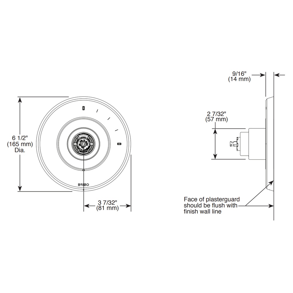 Brizo T60P098-SLLHP Levoir Pressure Balance Valve Trim 60P