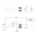 Brizo T65735LF-PCTK-ECO Litze Single Handle Wall Mount Lavatory Faucet