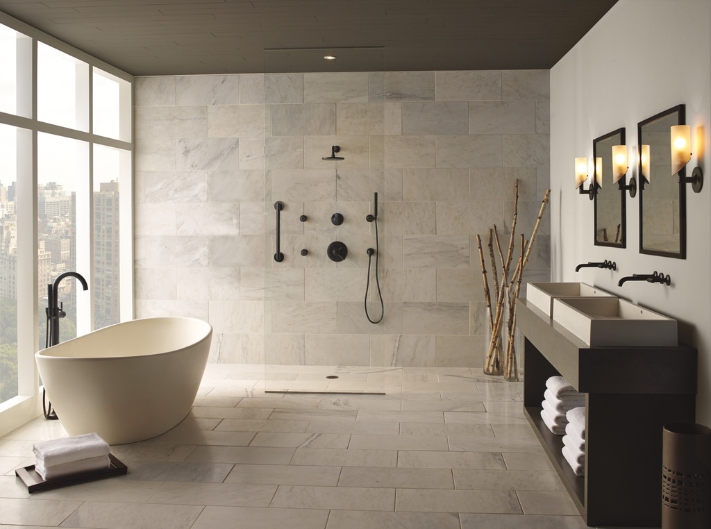Brizo T65875LF-GLLHP Odin Wall Mount Lavatory Luxe Gold
