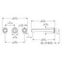 Brizo T65898LF-NKLHP-ECO Levoir Wall Mount Lavatory O Handles