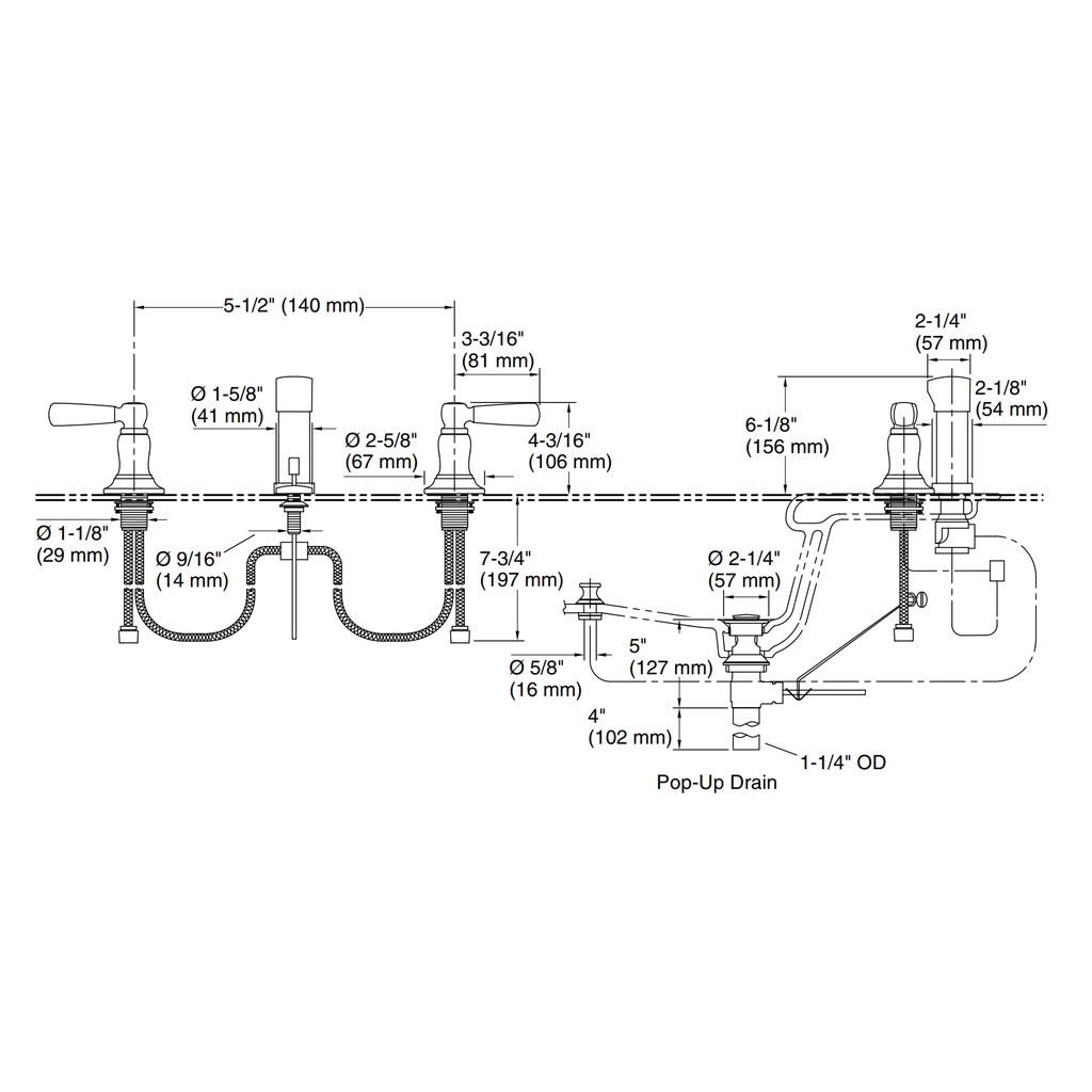 Kohler 10586-4-BN Bancroft Bidet Faucet/Lever