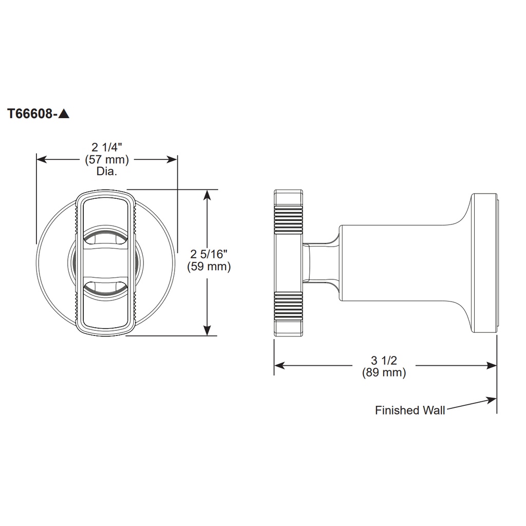 Brizo T66608-GL Kintsu Sensori Volume Control Knob