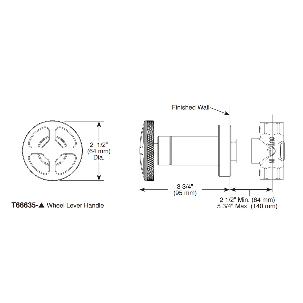 Brizo T66635-SL Sensori Volume Control Wheel Handle