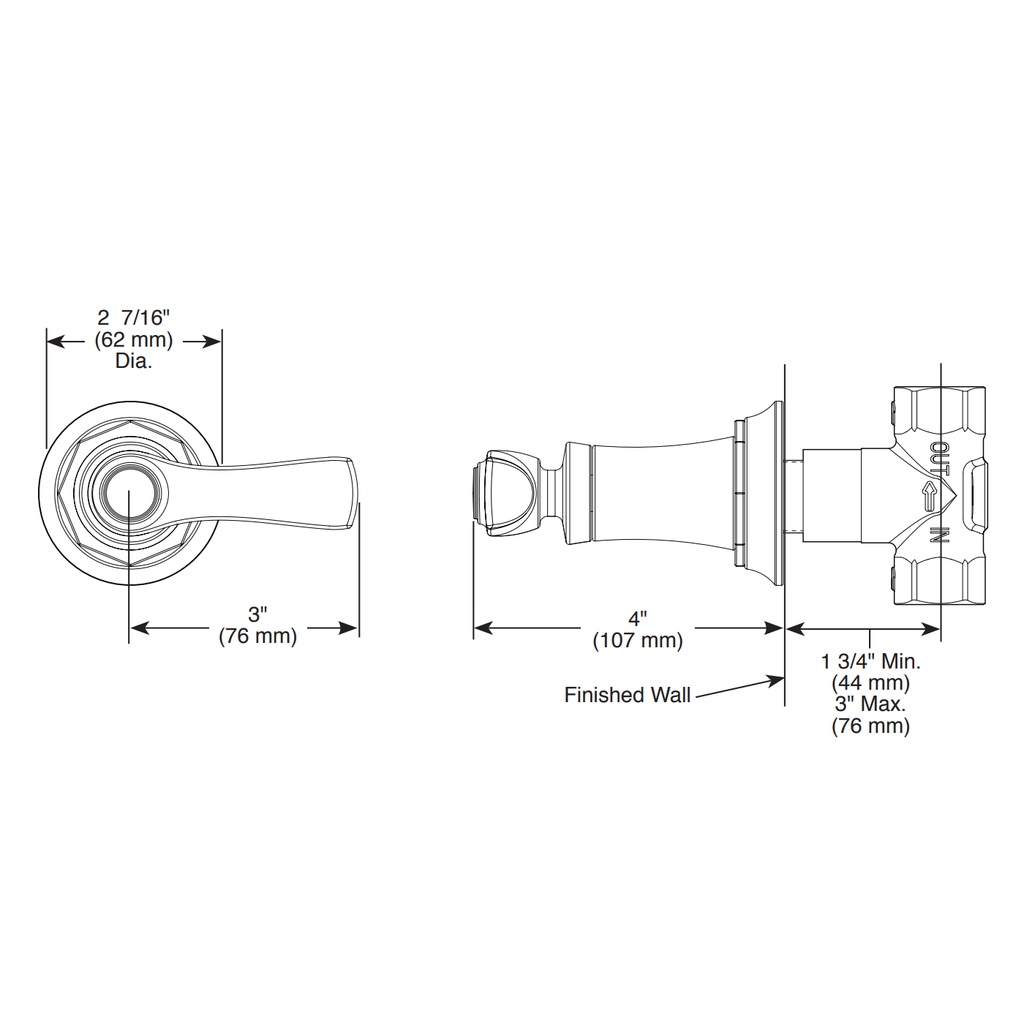 Brizo T66660-PN Rook Sensori Volume Control Trim