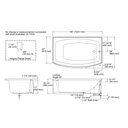 Kohler 1100-RA-0 Expanse Curved Right Drain Apron Bath White