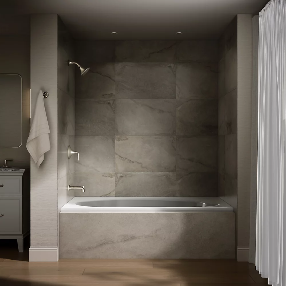 Kohler 1115-L-0 Windward 72X42 Drop-In Bath, 3-Flg Lh