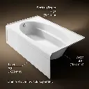 Kohler 1115-LA-0 Windward 72X42 Ia Bath, Lh Drain