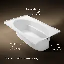 Kohler 1115-R-0 Windward 72X42 Drop-In Bath, 3-Flg Rh