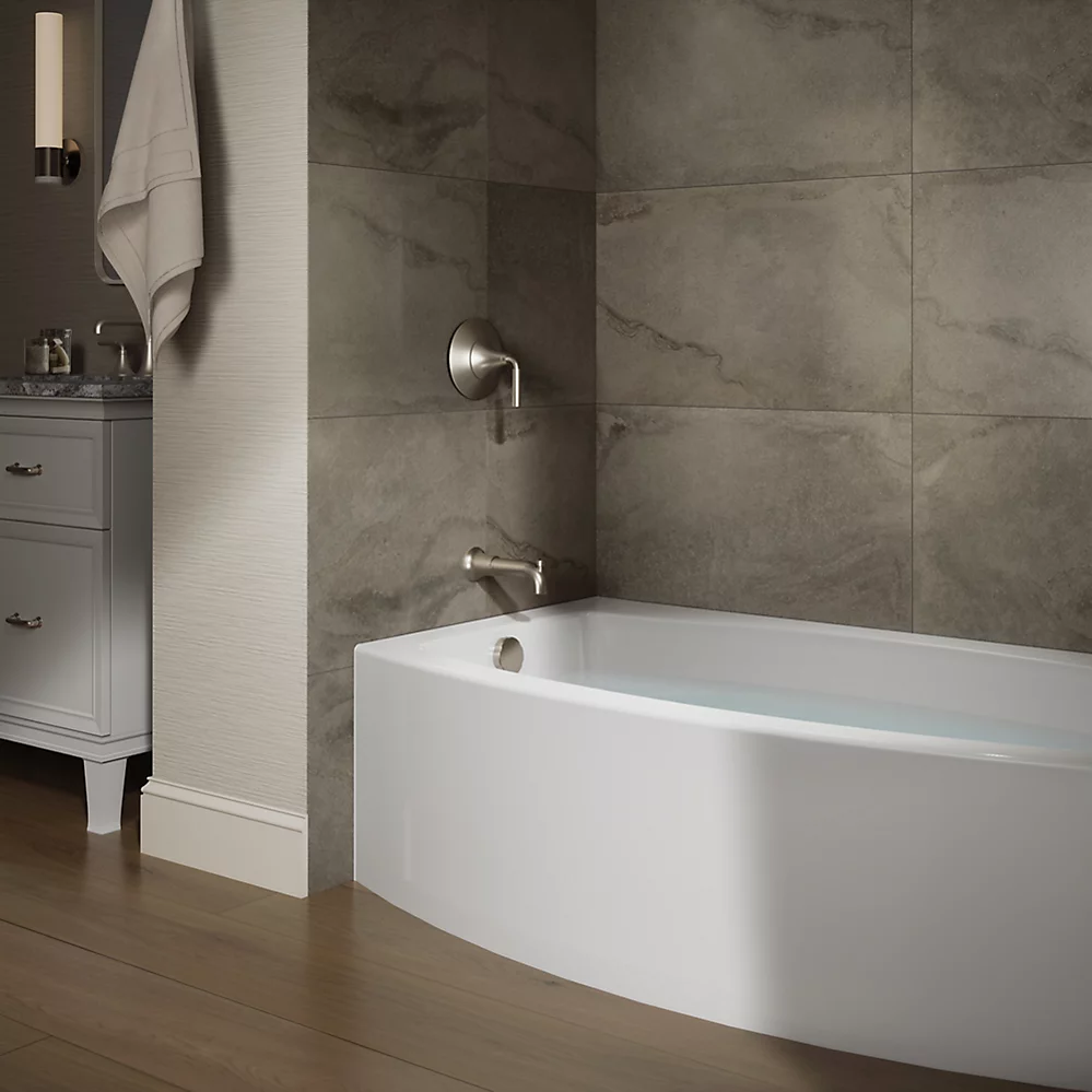 Kohler 1118-LA-0 Expanse Curved Apron Bath Lh