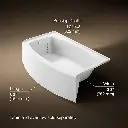 Kohler 1118-LA-0 Expanse Curved Apron Bath Lh