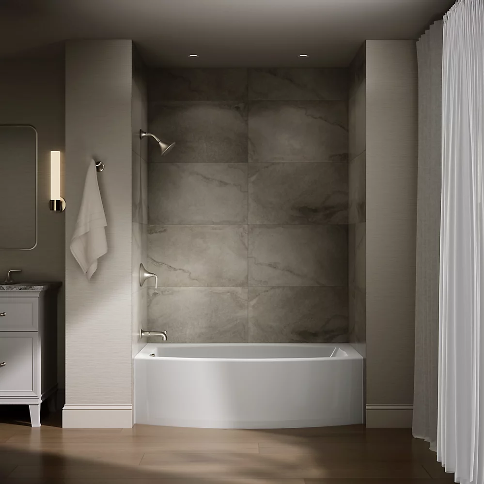 Kohler 1118-LA-0 Expanse Curved Apron Bath Lh
