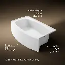 Kohler 1118-RA-0 Expanse Curved Apron Bath Rh