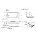 Kohler 1122-GHLA-96 Archer Heated Bbm 5' Ia Bath, Lh