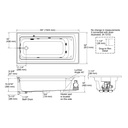 Kohler 1122-W1-95 Archer Bask Drop-In Fj Whirlpool, 5'